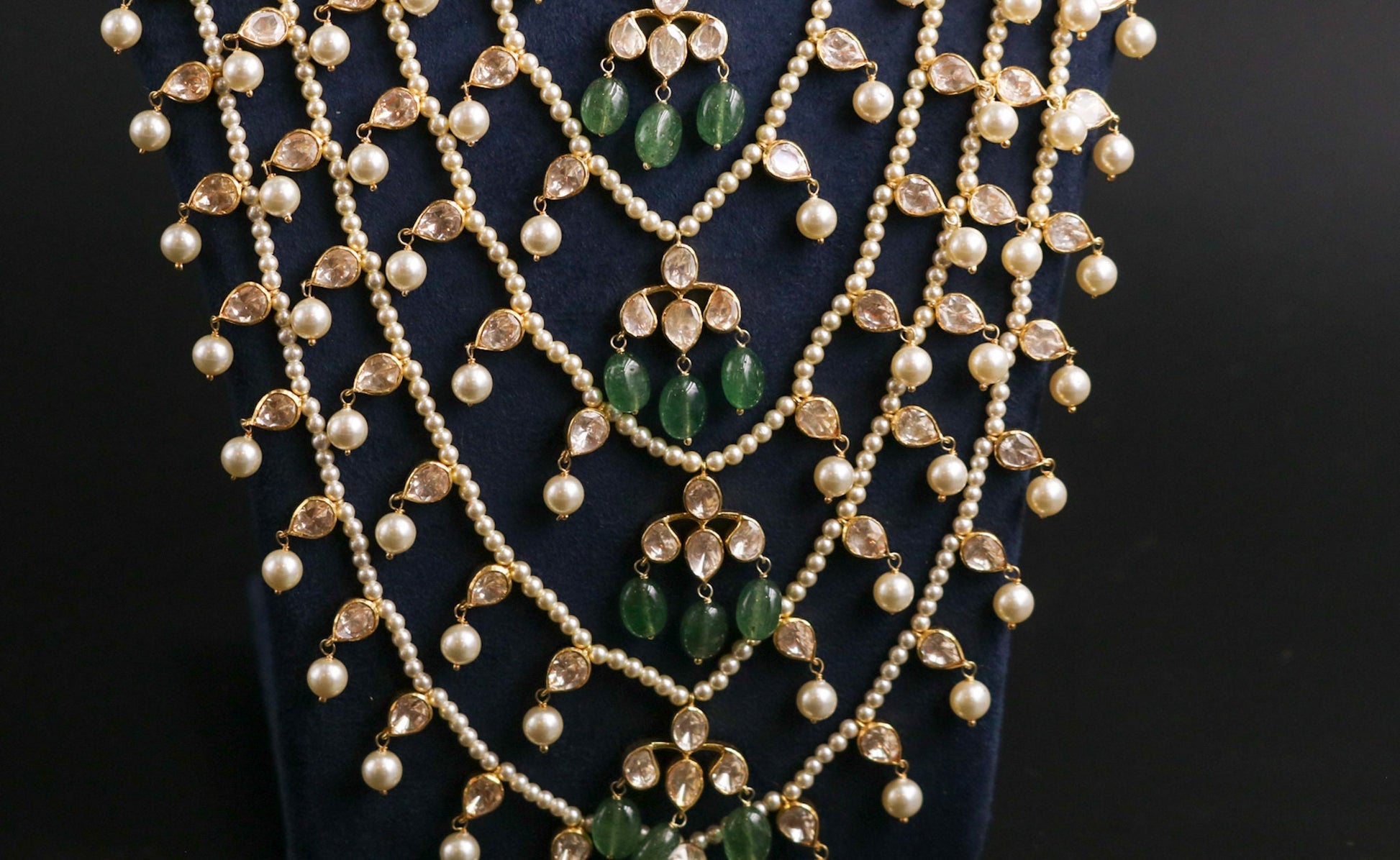 Panchlada necklace antique necklace rubies emeralds bridal diamond necklace indian jewelry designs silver jewelry wedding jewelry - SHABURIS