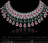 Polki Necklace Diamond Necklace Beaded Necklace Tanzanite Necklace Diamond Jewelry Moissanite Necklace Bridal Jewelry-SHABURIS