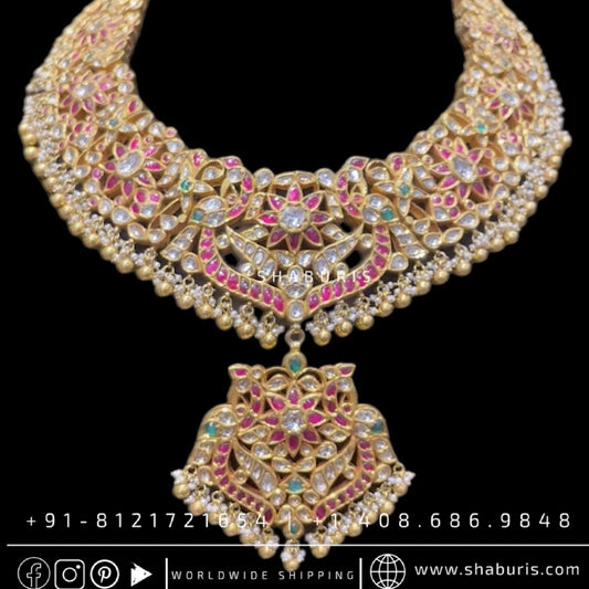 Antique Jewelry,Pure Silver Jewelry Indian ,Nakshi Temple Necklace,Indian Necklace,Indian Bridal,Indian Wedding Jewelry-charm jewelry,balaji