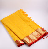 Yellow silk saree zari Saree handloom saree stitched blouse green saree party wear saree silk saree seemantham saree babyshower saree