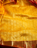 Yellow silk saree zari Saree handloom saree stitched blouse green saree party wear saree silk saree seemantham saree babyshower saree