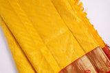 Yellow silk saree zari Saree handloom saree stitched blouse green saree party wear saree silk saree seemantham saree babyshower saree