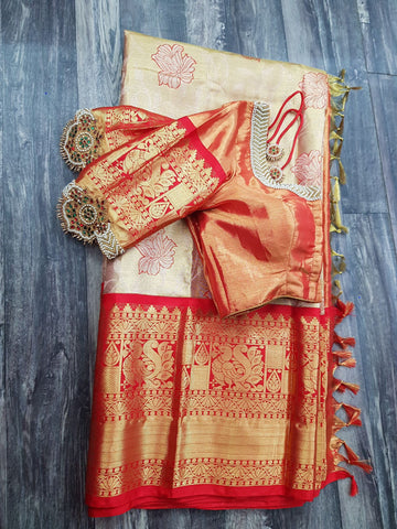 Lyte Weight pattu saree zari Saree handloom saree stitched blouse purple saree kanchi pattu saree party wear saree silk saree wedding saree