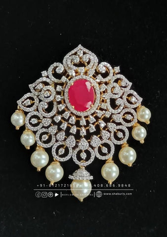 Diamond pendant bead jewelry gemstone jewelry polki diamond emerald necklace pure silver jewelry south indian gold jewelry sets -SHABURIS