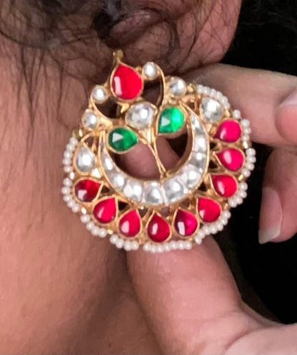 Ruby Earrings,south sea pearl earring,party wear earrings,south indian traditional jewelry artificial jewelry 1 gram gold jewelry designs