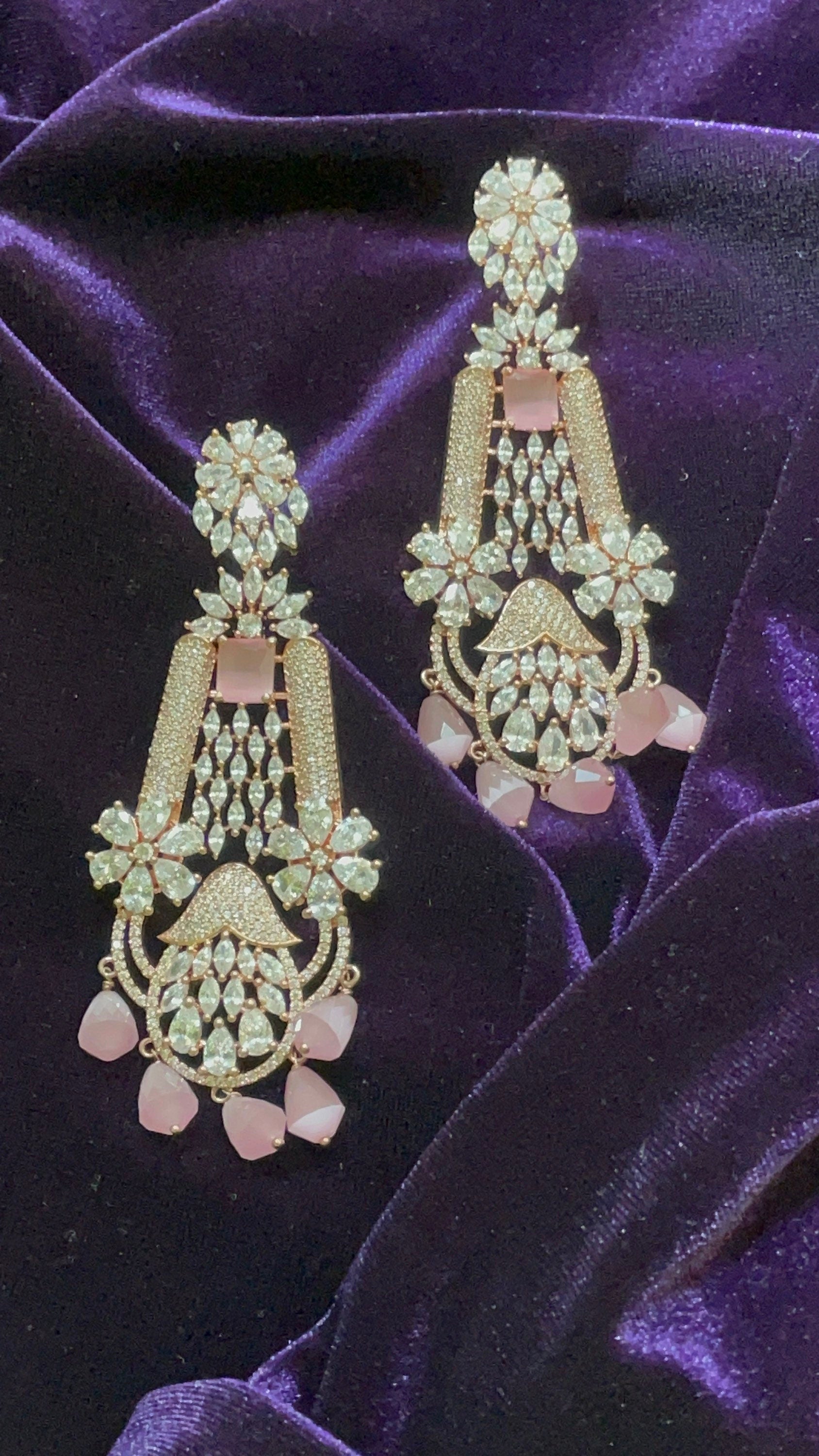 Rose Gold  Jewelry,Gold Plated Jewellery Indian ,Reception Jewellery,lyte weight Indian Bridal,wedding Jewelry Mehendi jewelry-SHABURIS