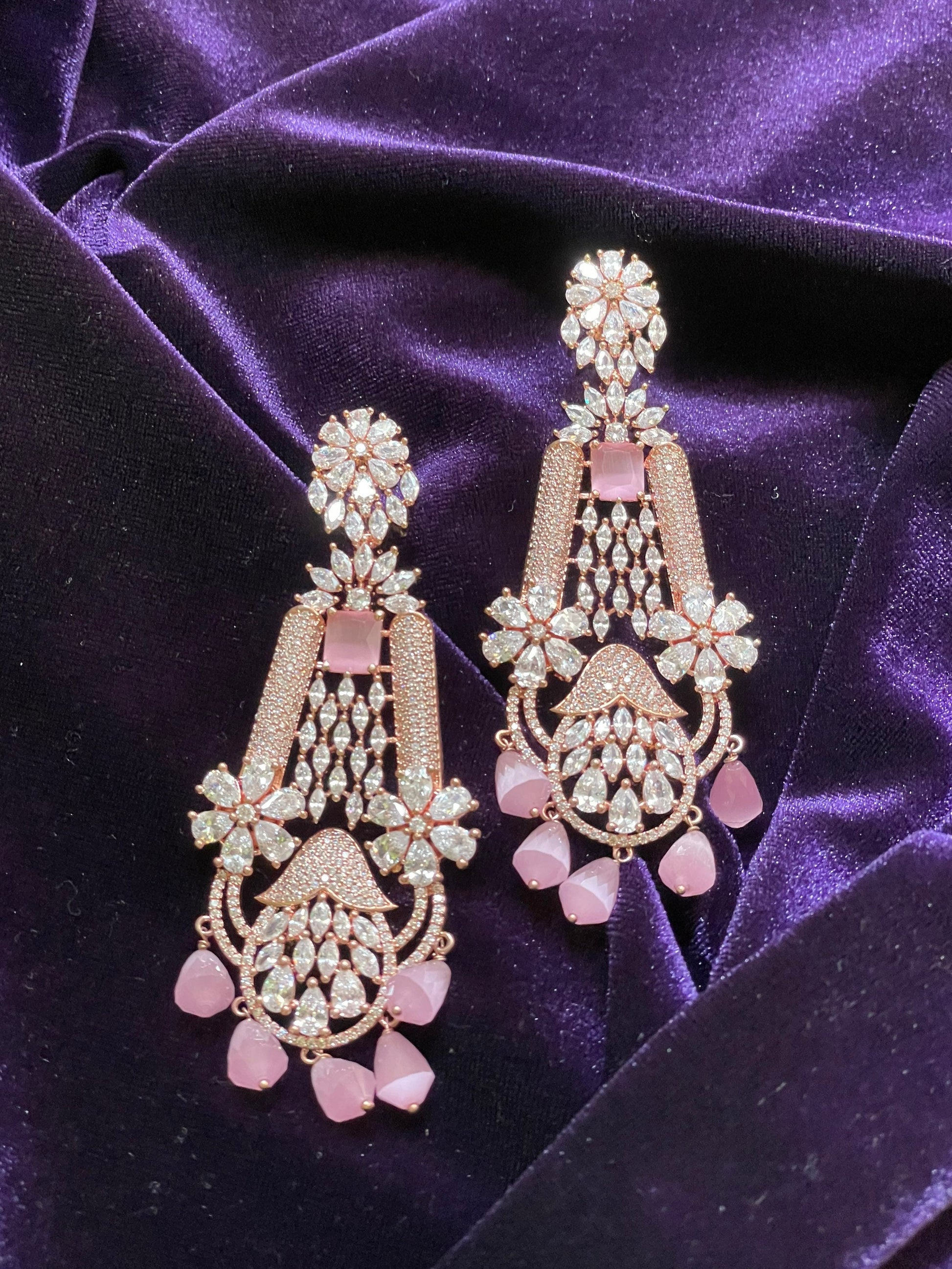 Rose Gold  Jewelry,Gold Plated Jewellery Indian ,Reception Jewellery,lyte weight Indian Bridal,wedding Jewelry Mehendi jewelry-SHABURIS