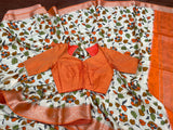 Kalamkari Sarees online,South Indian Sarees,Pure Silk Sarees,Kanjivaram Saree,kanchi pattu saree,Zari saree,blue red saree - NIHIRA
