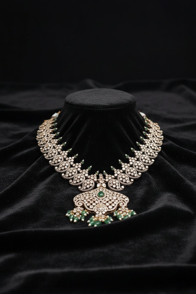 Victorian jewelry mango Necklace Diamond Necklace Beaded Necklace Tanzanite Necklace Diamond Jewelry Moissanite Necklace Bridal-SHABURIS