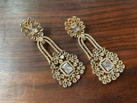 AD CZ earrings,diamond earrings diamond jhumka ,party wear earrings,cocktail jewelry south indian jewelry jaipur jewelry