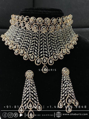 diamond necklace reception jewelry diamond jewelry silver jewelry indian wedding jewelry south indian gold jewelry designs -SHABURIS