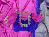 Kanchi pattu saree Handloom Saree Silk Saree blouse soft silk saree Indian ethnic wear wedding saree blouse Pink saree traditional saree