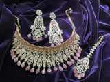 Rose Gold  Jewelry,Gold Plated Jewellery Indian ,Reception Jewellery,lyte weight Indian Bridal,wedding Jewelry Mehendi jewelry-SHABURIS
