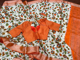 Kalamkari Sarees online,South Indian Sarees,Pure Silk Sarees,Kanjivaram Saree,kanchi pattu saree,Zari saree,blue red saree - NIHIRA