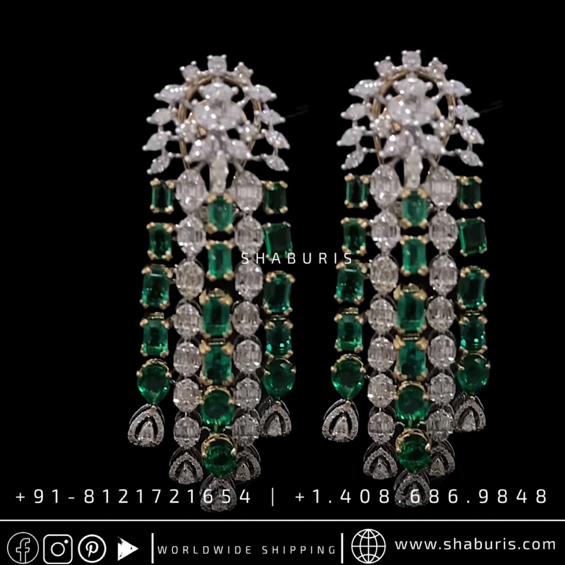 Tanzanite Earrings cocktail earrings fusion earrings silver jewelry pure silver 925 silver indian jewelry designs high end jewelry -SHABURIS
