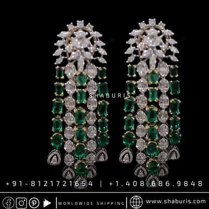 Tanzanite Earrings cocktail earrings fusion earrings silver jewelry pure silver 925 silver indian jewelry designs high end jewelry -SHABURIS