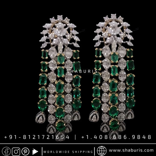 Tanzanite Earrings cocktail earrings fusion earrings silver jewelry pure silver 925 silver indian jewelry designs high end jewelry -SHABURIS
