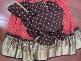 Half Saree Kids Lehenga kanchi Bandhini Lehenga Lehenga Mehendi Lehenga Mehandi Outfit Simple Lehenga Kids Lehenga