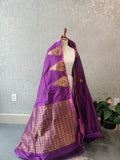 Kanchi Soft Silk saree Purple saree Gift saree Indian ethnicwear partywear saree traditional saree ethnic saree bridal saree