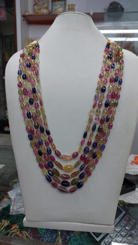 Navaratan Beads Silver necklace beaded mala simple jewelry statement jewelry silver jewelry indian jewelry bridal jewelry