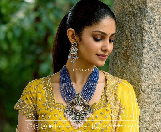 Victorian necklace diamond necklace rubies emeralds bridal diamond necklace indian jewelry designs silver jewelry wedding jewelry - SHABURIS