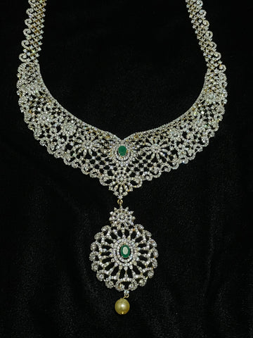 Wedding Jewelry,diamond haram Indian ,Reception Jewellery,lyte weight Indian Bridal,wedding Jewelry Mehendi jewelry-SHABURIS