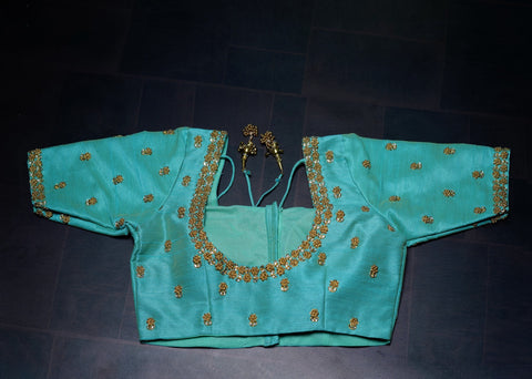 Rama Blue blouse indian,Latest indian blouse designs,saree blouse designs indian,saree stitched blouse,south indian blouse,designer blouse