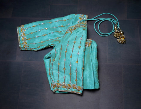 Rama Blue blouse indian,Latest indian blouse designs,saree blouse designs indian,saree stitched blouse,south indian blouse,designer blouse