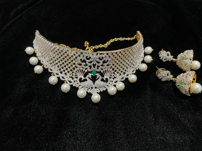 Wedding Jewelry,diamond necklace Indian ,Reception Jewellery,lyte weight Indian Bridal,wedding Jewelry Mehendi jewelry-SHABURIS