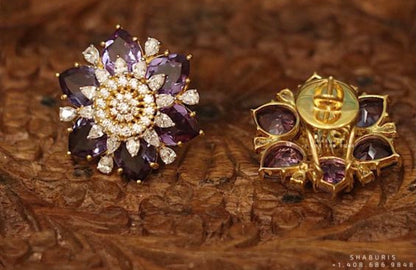 Pure Silver Jewellery Indian ,Big Studs,Big Indian Studs,Jhumkas,Indian Bridal,Indian Wedding Jewelry,pure Silver jewelry-NIHIRA-SHABURIS