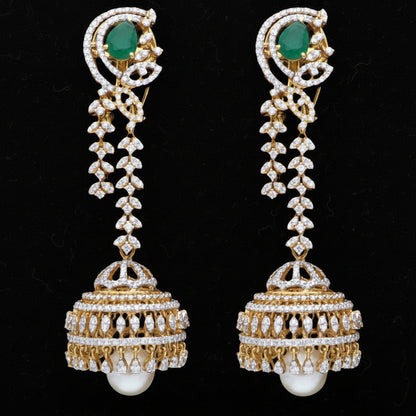 Polki Studs Polki Earrings Cocktail Earrings Diamond Studs Diamond Earrings Simple Studs Pearl Studs 925 Silver Earrings Silver Jewelry - SHABURIS
