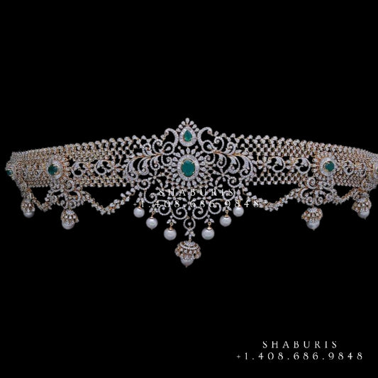 Diamond Vaddanam,silver jewelry ,silver jewellery ,gold dipped jewelry ,South Indian Jewelry,Vaddanam,Kids Vaddanam,hip chain,diamond jewelry,pure Silver indian jewelry - SHABURIS