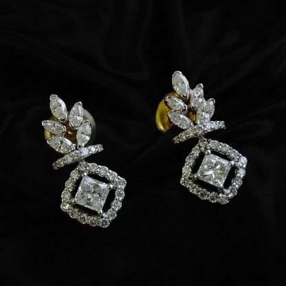 Diamond Studs Diamond Earrings Simple Studs Pearl Studs 925 Silver Earrings Silver Jewelry - SHABURIS