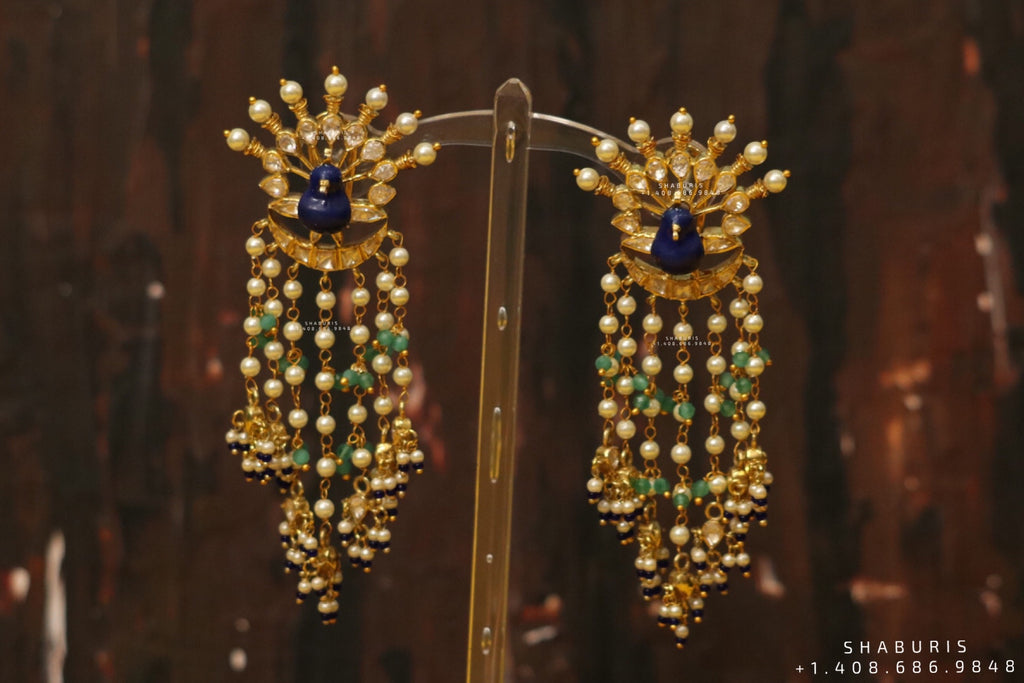 Gauhar polki and pearl earrings – Artisanal Fine Jewellery | AURUS