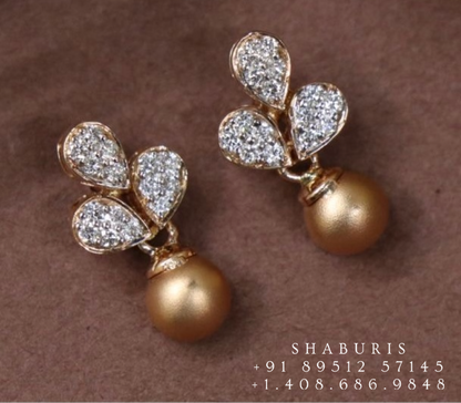 Diamond earrings,Pure silver Jhumkas Indian,Indian Earrings,Indian Wedding Jewelry -NIHIRA-SHABURIS
