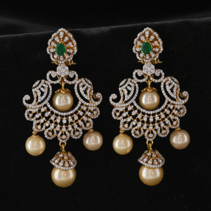 Diamond Jhumka diamond earringsPure silver Jhumkas 925 Silver Earrings 925 Silver Jewelry -SHABURIS