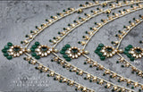 Panch lada polki necklace,Pure silver polki choker Indian necklace ,maang tikka sabyasachi jewelry inspired Shaburis