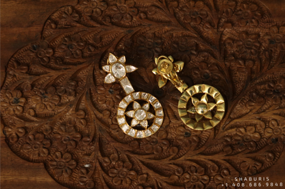 Polki Diamond Jhumka ,diamond earrings,Pure silver Jhumkas Indian,Indian Earrings,Indian Wedding Jewelry -NIHIRA-SHABURIS