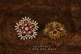 Ruby studs ,diamond earrings,Pure silver Jhumkas Indian,Indian Earrings,Indian Wedding Jewelry -NIHIRA-SHABURIS